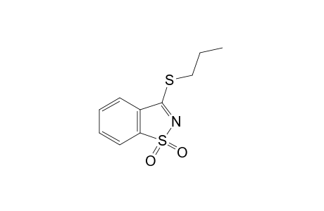 3-(propylthio)-1,2-benzisothiazole, 1,1-dioxide