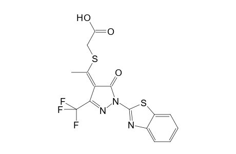 ({1-[1-(1,3-benzothiazol-2-yl)-5-oxo-3-(trifluoromethyl)-1,5-dihydro-4H-pyrazol-4-ylidene]ethyl}sulfanyl)acetic acid