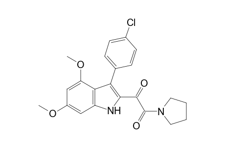 2-(3'-(4"-Chlorophenyl)-4',6'-dimethoxyindol-2'-yl)glyoxyl-1-pyrrolidide