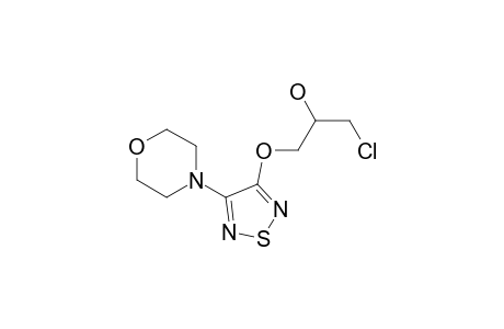 1-chloro-3-[(4-morpholin-4-yl-1,2,5-thiadiazol-3-yl)oxy]propan-2-ol