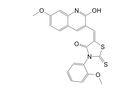 4-thiazolidinone, 5-[(2-hydroxy-7-methoxy-3-quinolinyl)methylene]-3-(2-methoxyphenyl)-2-thioxo-, (5E)-