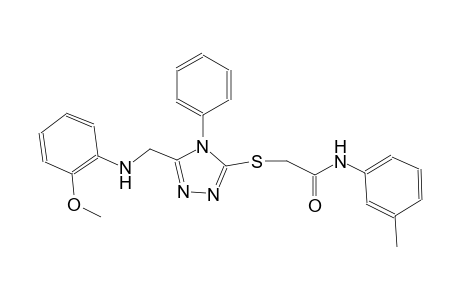2-({5-[(2-methoxyanilino)methyl]-4-phenyl-4H-1,2,4-triazol-3-yl}sulfanyl)-N-(3-methylphenyl)acetamide
