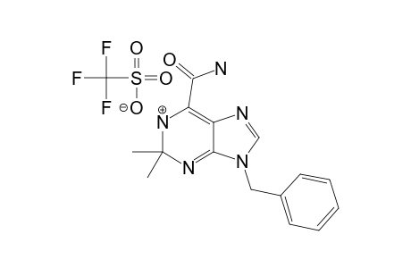 9-BENZYL-6-CARBAMOYL-2,2-DIMETHYL-1,2-DIHYDRO-PURINIUM-TRIFLUOROMETHANE-SULFONATE