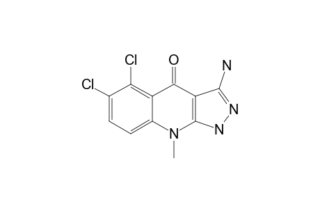 3-AMINO-5,6-DICHLORO-9-METHYL-1H-PYRAZOLO-[3,4-B]-4-QUINOLONE