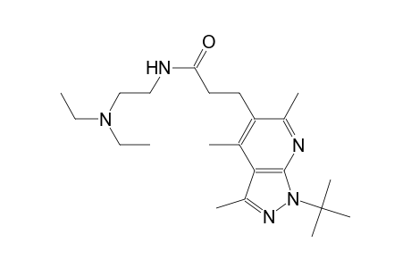 1H-pyrazolo[3,4-b]pyridine-5-propanamide, N-[2-(diethylamino)ethyl]-1-(1,1-dimethylethyl)-3,4,6-trimethyl-