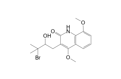 3-[3'-Bromo-2'-hydroxy-3'-methylbutyl]-4,8-dimethoxy-2-quinolinone