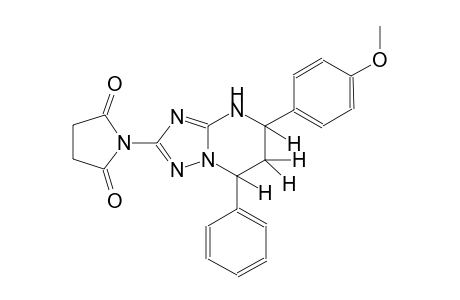 1-[5-(4-methoxyphenyl)-7-phenyl-4,5,6,7-tetrahydro[1,2,4]triazolo[1,5-a]pyrimidin-2-yl]-2,5-pyrrolidinedione