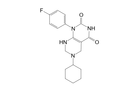 6-cyclohexyl-1-(4-fluorophenyl)-1H,2H,3H,4H,5H,6H,7H,8H-[1,3]diazino[4,5-d]pyrimidine-2,4-dione