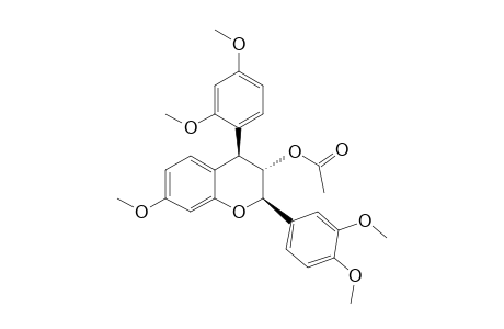2H-1-Benzopyran-3-ol, 4-(2,4-dimethoxyphenyl)-2-(3,4-dimethoxyphenyl)-3,4-dihydro-7-methoxy-, acetate, [2R-(2.alpha.,3.beta.,4.alpha.)]-