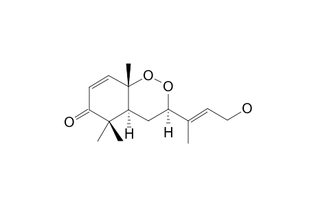 OKUNDOPEROXIDE;(+)-(3-R*,4A-S*,8A-S*)-3-[(E)-4-HYDROXYBUT-2-EN-2-YL]-5,5,8A-TRIMETHYL-3,4,4A,5-TETRAHYDROBENZO-[C]-[1.2]-DIOXIN-6-(8A-H)-ONE