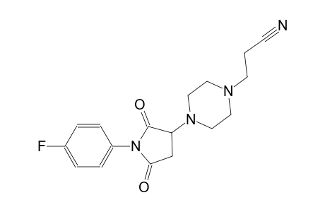 3-{4-[1-(4-fluorophenyl)-2,5-dioxo-3-pyrrolidinyl]-1-piperazinyl}propanenitrile