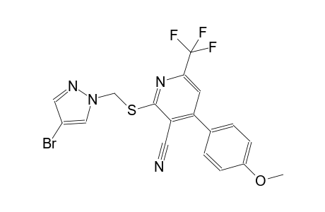 2-{[(4-bromo-1H-pyrazol-1-yl)methyl]sulfanyl}-4-(4-methoxyphenyl)-6-(trifluoromethyl)nicotinonitrile