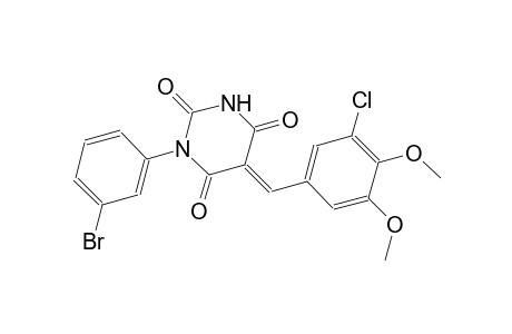 (5E)-1-(3-bromophenyl)-5-(3-chloro-4,5-dimethoxybenzylidene)-2,4,6(1H,3H,5H)-pyrimidinetrione
