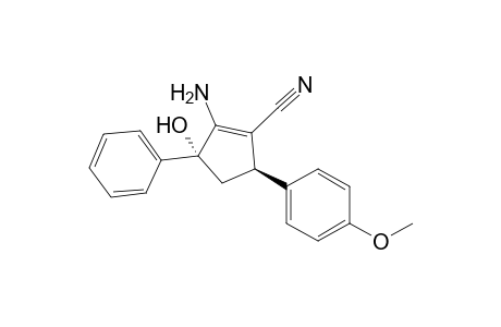 (3R,5R)-2-amino-3-hydroxy-5-(4-methoxyphenyl)-3-phenyl-1-cyclopentenecarbonitrile