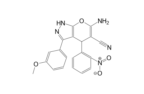 6-amino-3-(3-methoxyphenyl)-4-(2-nitrophenyl)-1,4-dihydropyrano[2,3-c]pyrazole-5-carbonitrile