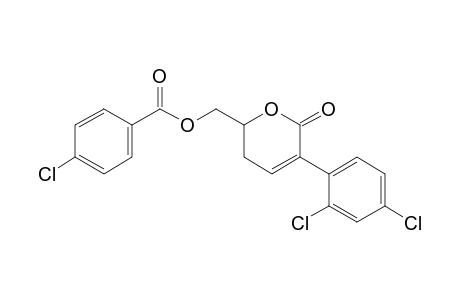 [5-(2,4-dichlorophenyl)-6-oxidanylidene-2,3-dihydropyran-2-yl]methyl 4-chloranylbenzoate