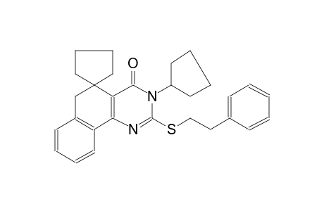 3-cyclopentyl-2-(phenethylthio)-3H-spiro[benzo[h]quinazoline-5,1'-cyclopentan]-4(6H)-one
