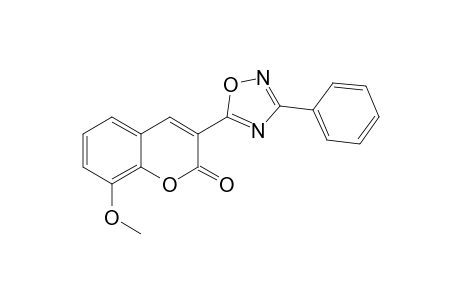 2H-1-Benzopyran-2-one, 8-methoxy-3-(3-phenyl-1,2,4-oxadiazol-5-yl)-