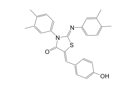 (2Z,5Z)-3-(3,4-dimethylphenyl)-2-[(3,4-dimethylphenyl)imino]-5-(4-hydroxybenzylidene)-1,3-thiazolidin-4-one
