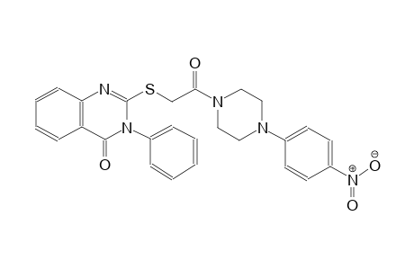 2-({2-[4-(4-nitrophenyl)-1-piperazinyl]-2-oxoethyl}sulfanyl)-3-phenyl-4(3H)-quinazolinone
