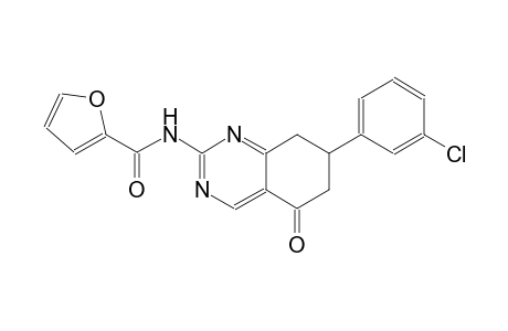 N-[7-(3-chlorophenyl)-5-oxo-5,6,7,8-tetrahydro-2-quinazolinyl]-2-furamide