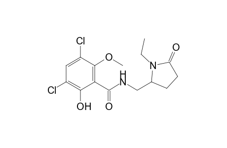 5-[(3',5'-Dichloro-2'-hydroxy-6'-methoxybenzamido0methyl]-1-ethyl-2-pyrrolidone