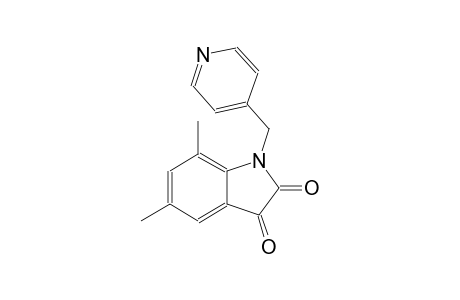 5,7-dimethyl-1-(4-pyridinylmethyl)-1H-indole-2,3-dione