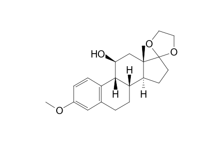 Estra-1,3,5(10)-trien-17-one, 11-hydroxy-3-methoxy-, cyclic (1,2-ethanediyl acetal), (9.beta.,11.alpha.)-