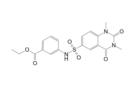 ethyl 3-{[(1,3-dimethyl-2,4-dioxo-1,2,3,4-tetrahydro-6-quinazolinyl)sulfonyl]amino}benzoate