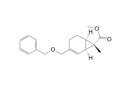 Bicyclo[4.1.0]hept-2-ene-7-carboxylic acid, 7-methyl-3-[(phenylmethoxy)methyl]-, methyl ester, (1.alpha.,6.alpha.,7.alpha.)-(.+-.)-