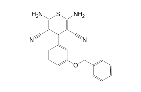 4H-thiopyran-3,5-dicarbonitrile, 2,6-diamino-4-[3-(phenylmethoxy)phenyl]-