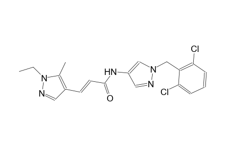 (2E)-N-[1-(2,6-dichlorobenzyl)-1H-pyrazol-4-yl]-3-(1-ethyl-5-methyl-1H-pyrazol-4-yl)-2-propenamide