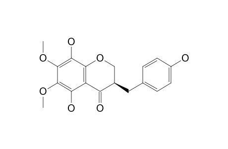 R(-)-3-(4-HYDROXYBENZYL)-5,8-DIHYDROXY-6,7-DIMETHOXYCHROMAN-4-ONE