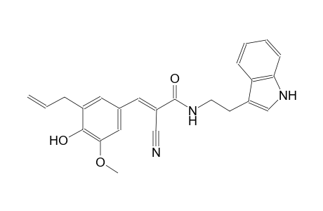 (2E)-3-(3-allyl-4-hydroxy-5-methoxyphenyl)-2-cyano-N-[2-(1H-indol-3-yl)ethyl]-2-propenamide