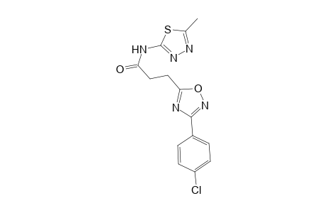 3-[3-(4-chlorophenyl)-1,2,4-oxadiazol-5-yl]-N-(5-methyl-1,3,4-thiadiazol-2-yl)propanamide