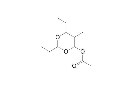 m-Dioxan-4-ol, 2,6-diethyl-5-methyl-, acetate