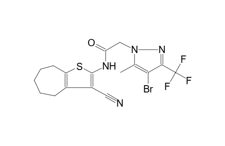 2-[4-bromo-5-methyl-3-(trifluoromethyl)-1H-pyrazol-1-yl]-N-(3-cyano-5,6,7,8-tetrahydro-4H-cyclohepta[b]thien-2-yl)acetamide