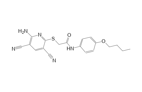 2-[(6-amino-3,5-dicyano-2-pyridinyl)sulfanyl]-N-(4-butoxyphenyl)acetamide
