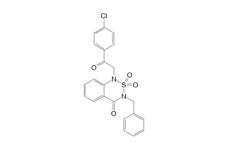 1-[(4-CHLOROPHENYL)CARBONYLMETHYL]-3-BENZYL-2,1,3-BENZOTHIADIAZIN-4-ONE-2,2-DIOXIDE