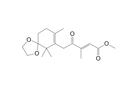 Methyl 5-[5',5'-(ethylenedioxy)-2',6',6'-trimethylcyclohex-1'-enyl]-4-oxo-3-methylpent-2-enoate