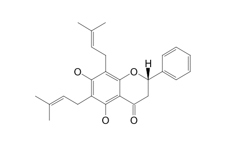 5,7-DIHYDROXY-6,8-DI-(3-METHYLBUT-2-ENYL)-FLAVANONE