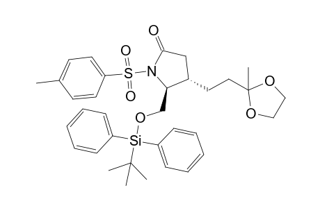 (4S,5S)-5-[[tert-butyl(diphenyl)silyl]oxymethyl]-4-[2-(2-methyl-1,3-dioxolan-2-yl)ethyl]-1-(4-methylphenyl)sulfonyl-pyrrolidin-2-one