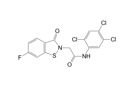 1,2-Benzisothiazole-2-acetamide, 6-fluoro-2,3-dihydro-3-oxo-N-(2,4,5-trichlorophenyl)-