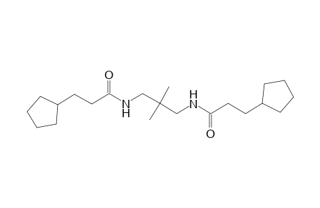 3-cyclopentyl-N-{3-[(3-cyclopentylpropanoyl)amino]-2,2-dimethylpropyl}propanamide