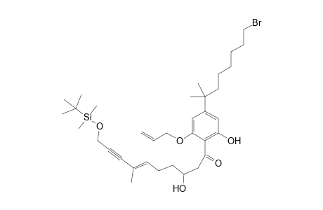 1-[2-Allyloxy-4-(7-bromo-1,1-dimethylheptyl)-6-hydroxyphenyl]-10-tert-butyldimethylsilyloxy-3-hydroxy-7-methyldec-6-en-8-yn-1-one