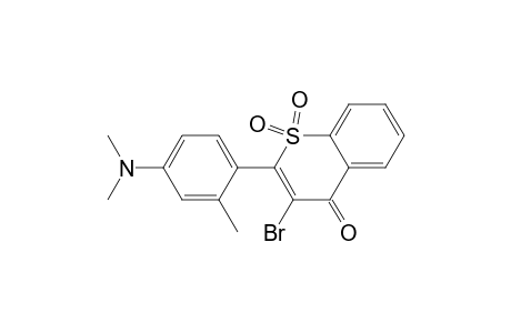 4H-1-Benzothiopyran-4-one, 3-bromo-2-[4-(dimethylamino)-2-methylphenyl]-, 1,1-dioxide
