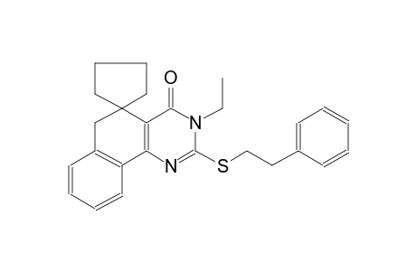 3-ethyl-2-(phenethylthio)-3H-spiro[benzo[h]quinazoline-5,1'-cyclopentan]-4(6H)-one