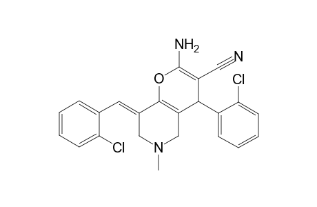(8E)-8-(2-chlorobenzylidene)-2-amino-4-(2-chlorophenyl)-5,6,7,8-tetrahydro-6-methyl-4H-pyrano[3,2-c]pyridine-3-carbonitrile