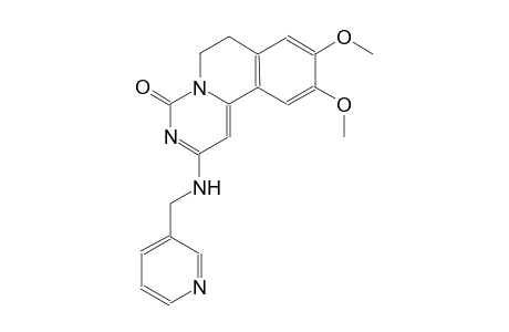 9,10-dimethoxy-2-[(3-pyridinylmethyl)amino]-6,7-dihydro-4H-pyrimido[6,1-a]isoquinolin-4-one