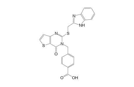 benzoic acid, 4-[(2-[(1H-benzimidazol-2-ylmethyl)thio]-4-oxothieno[3,2-d]pyrimidin-3(4H)-yl)methyl]-